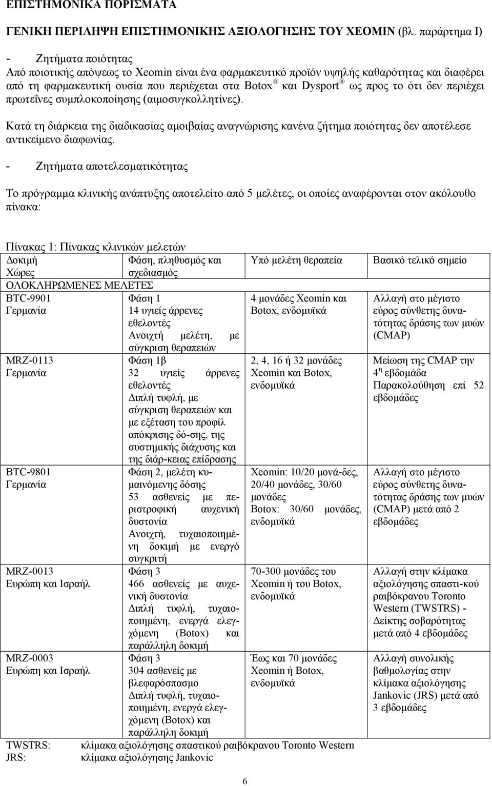 το ότι δεν περιέχει πρωτεΐνες συµπλοκοποίησης (αιµοσυγκολλητίνες). Κατά τη διάρκεια της διαδικασίας αµοιβαίας αναγνώρισης κανένα ζήτηµα ποιότητας δεν αποτέλεσε αντικείµενο διαφωνίας.