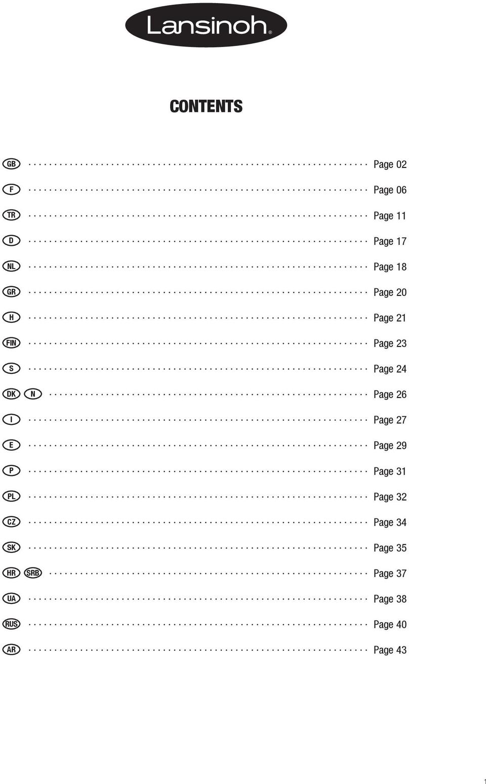 Page I Page 7 E Page 9 P Page PL Page CZ Page