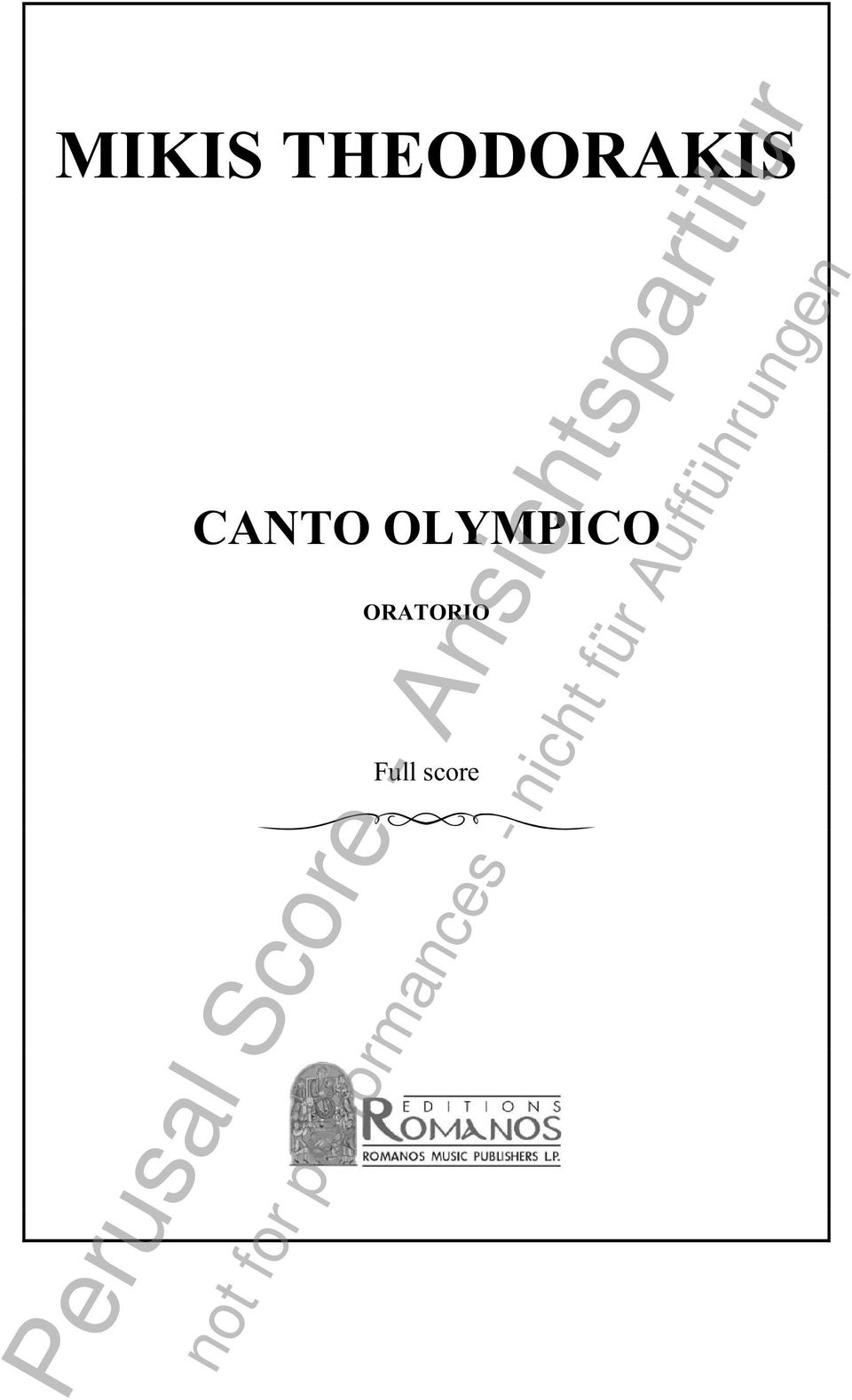 A CANTO OLYMPICO u
