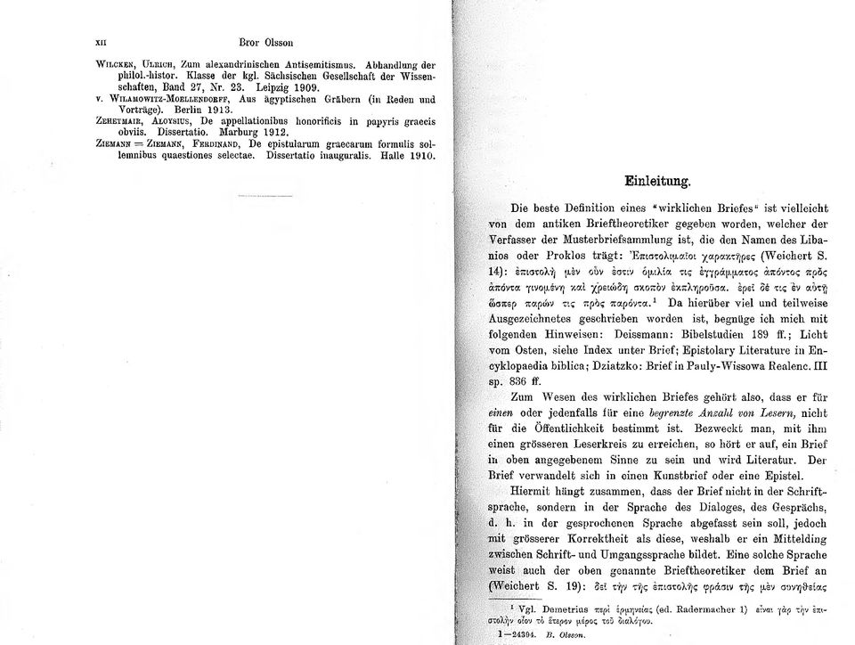Z e h e t m air, A l o y s iu s, De appellationibus honorificis in papyris graecis obviis. Dissertatio. Marburg 1912.