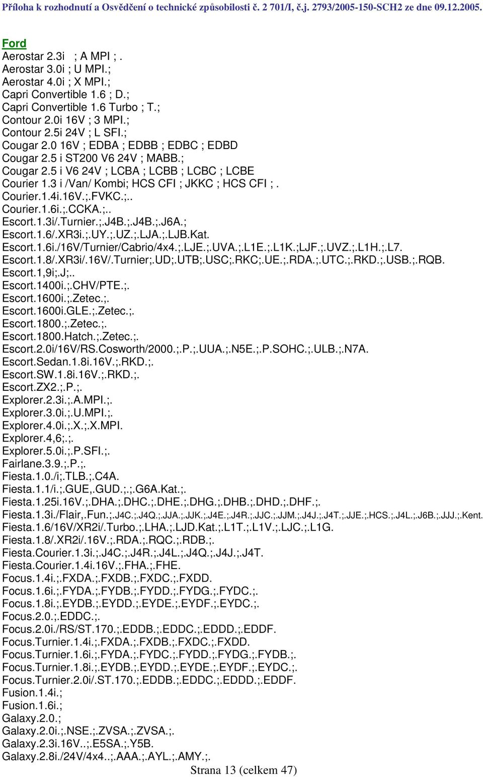 ;.. Courier.1.6i.;.CCKA.;.. Escort.1.3i/.Turnier.;.J4B.;.J4B.;.J6A.; Escort.1.6/.XR3i.;.UY.;.UZ.;.LJA.;.LJB.Kat. Escort.1.6i./16V/Turnier/Cabrio/4x4.;.LJE.;.UVA.;.L1E.;.L1K.;LJF.;.UVZ.;.L1H.;.L7.