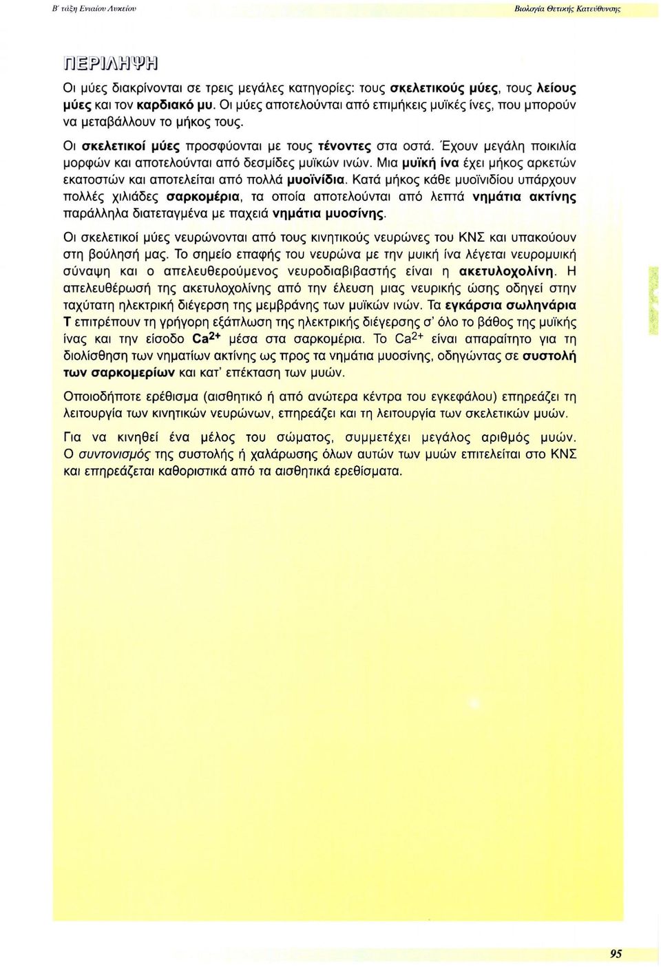 Έχουν μεγάλη ποικιλία μορφών και αποτελούνται από δεσμίδες μυϊκών ινών. Μια μυϊκή ίνα έχει μήκος αρκετών εκατοστών και αποτελείται από πολλά μυοϊνίδια.