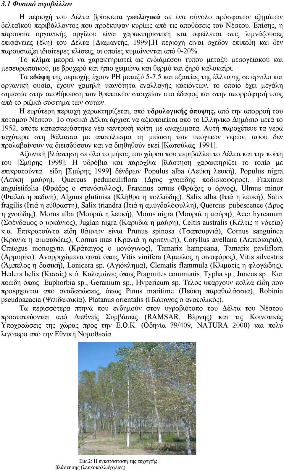 Η περιοχή είναι σχεδόν επίπεδη και δεν παρουσιάζει ιδιαίτερες κλίσεις, οι οποίες κυµαίνονται από 0-20%.