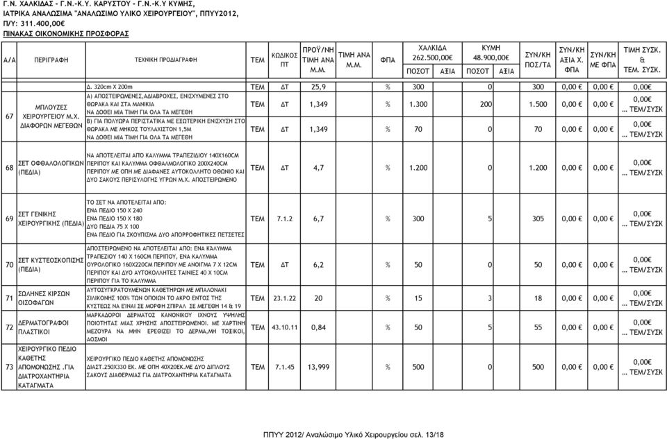 ΣΤΟ ΘΩΡΑΚΑ ΜΕ ΜΗΚΟΣ ΤΟΥΛΑΧΙΣΤΟΝ 1,5Μ ΝΑ ΔΟΘΕΙ ΜΙΑ ΤΙΜΗ ΓΙΑ ΟΛΑ ΤΑ ΜΕΓΕΘΗ ΔΤ 1,349 % 1.300 200 1.