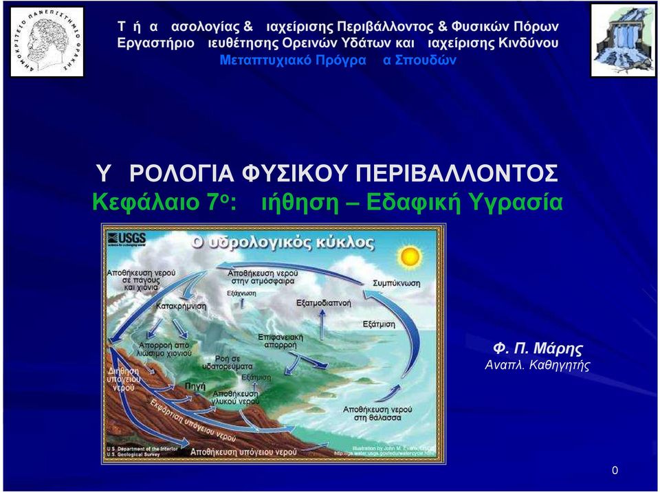 Μεταπτυχιακό Πρόγραμμα Σπουδών ΥΔΡΟΛΟΓΙΑ ΦΥΣΙΚΟΥ ΠΕΡΙΒΑΛΛΟΝΤΟΣ