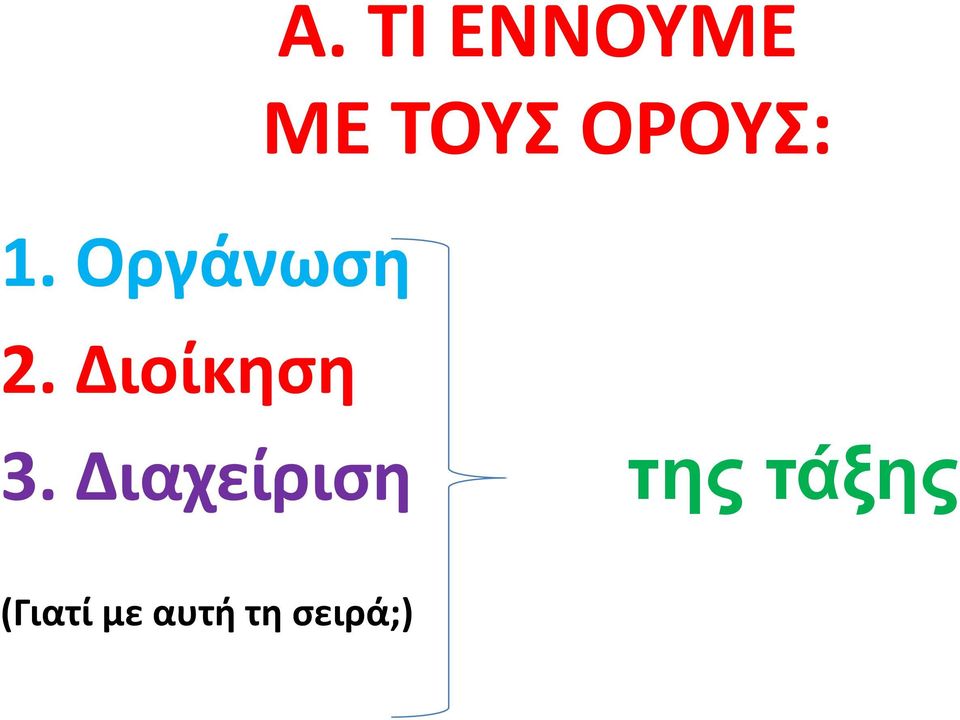 3. Διαχείριση της τάξης