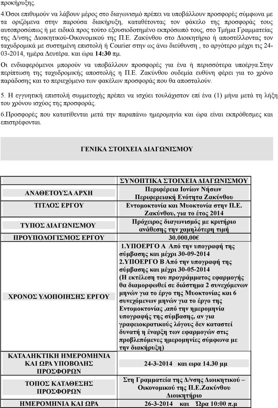 τούτο εξουσιοδοτημένο εκπρόσωπό τους, στο Τμήμα Γραμματείας της Δ/νσης Διοικητικού-Οικονομικού της Π.Ε.