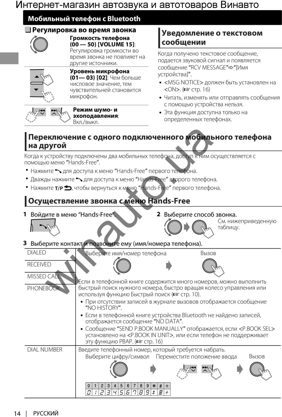 Уведомление о текстовом сообщении Когда получено текстовое сообщение, подается звуковой сигнал и появляется сообщение RCV MESSAGE # [Имя устройства]. <MSG NOTICE> должен быть установлен на <ON>.