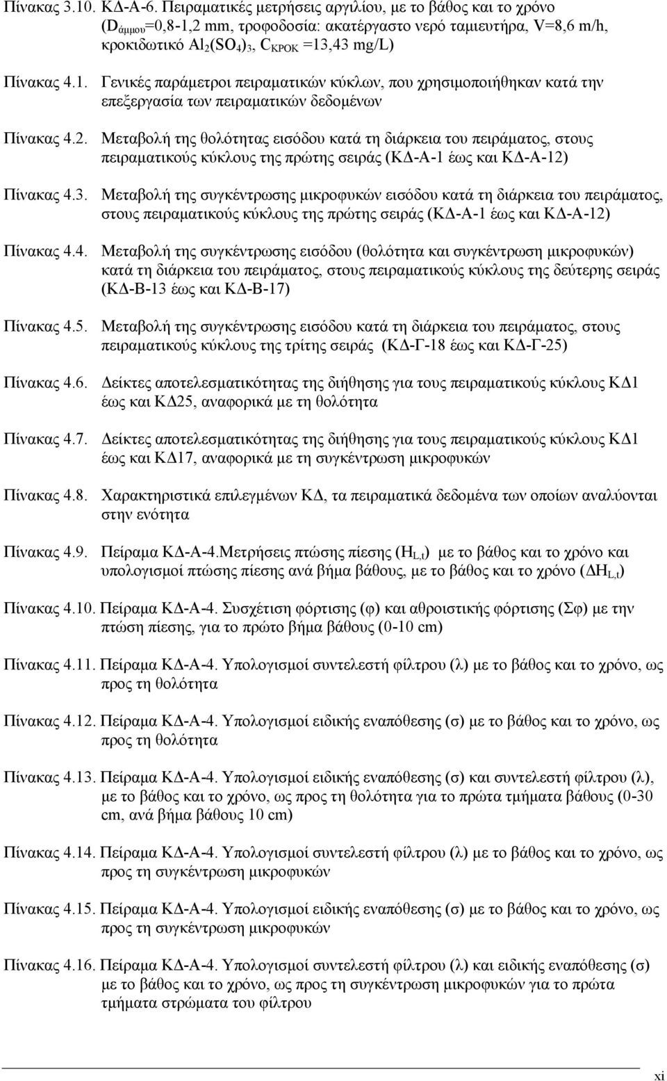 Πίνακας 4.6. Πίνακας 4.7. Πίνακας 4.8. Πίνακας 4.9.