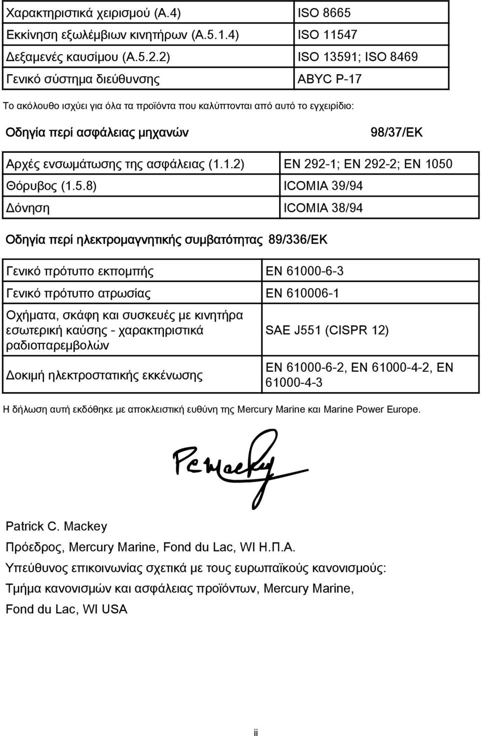 ασφάλειας (1.1.2) EN 292-1; EN 292-2; EN 1050