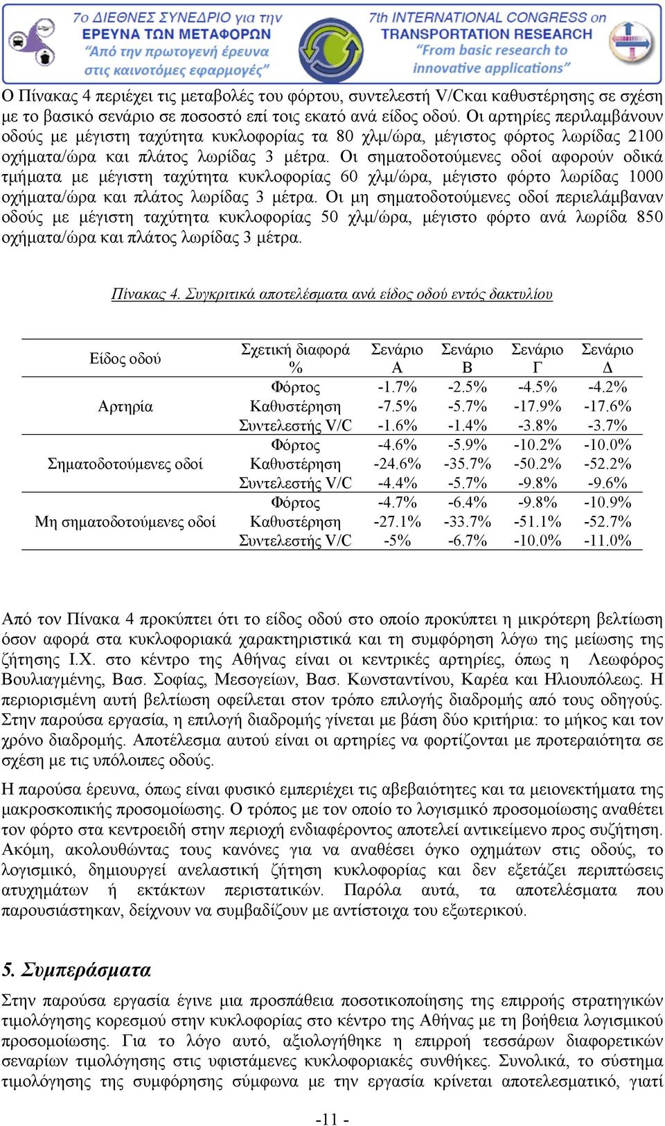 Οι σηματοδοτούμενες οδοί αφορούν οδικά τμήματα με μέγιστη ταχύτητα κυκλοφορίας 60 χλμ/ώρα, μέγιστο φόρτο λωρίδας 1000 οχήματα/ώρα και πλάτος λωρίδας 3 μέτρα.