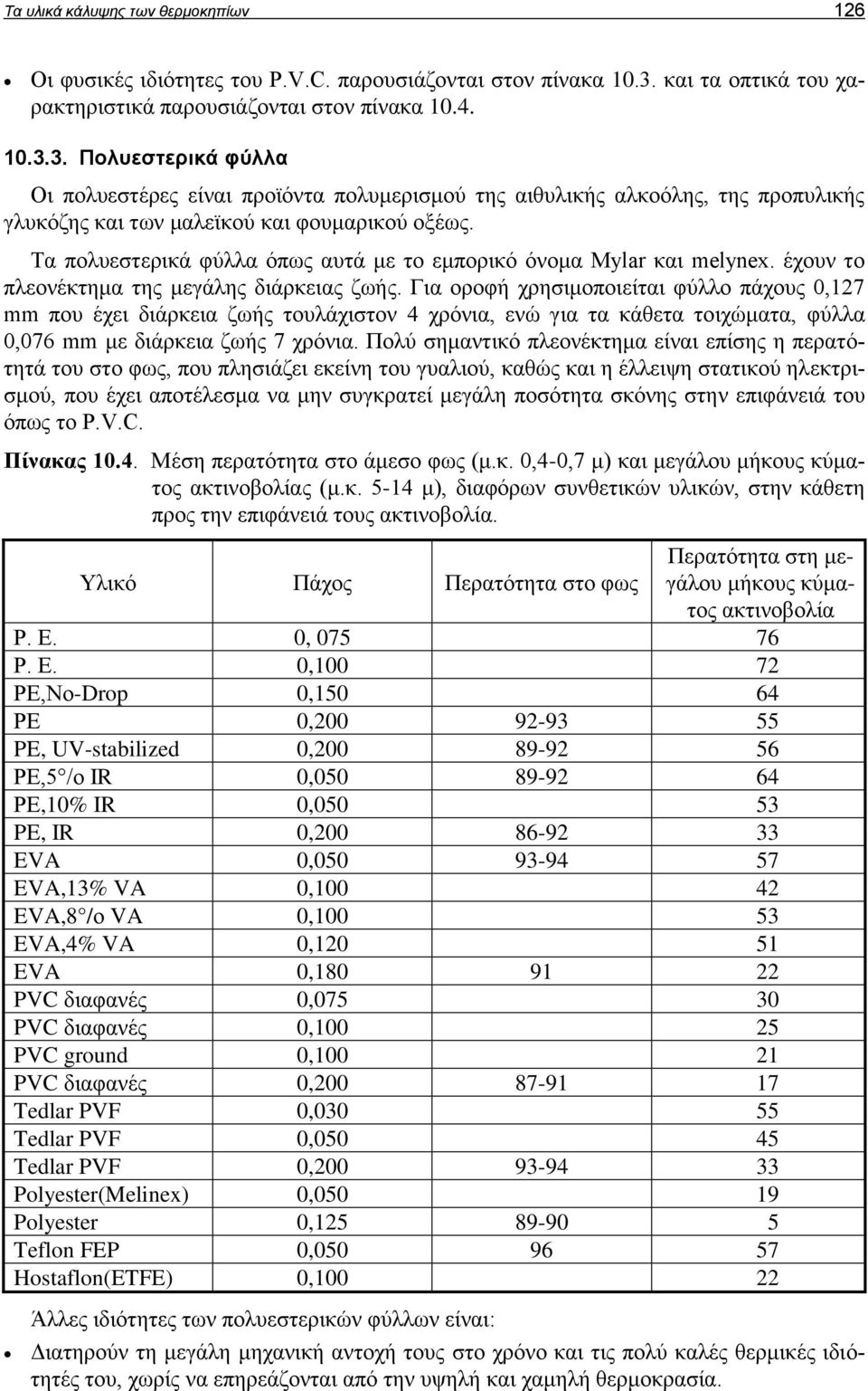 3. Πολυεστερικά φύλλα Οι πολυεστέρες είναι προϊόντα πολυμερισμού της αιθυλικής αλκοόλης, της προπυλικής γλυκόζης και των μαλεϊκού και φουμαρικού οξέως.