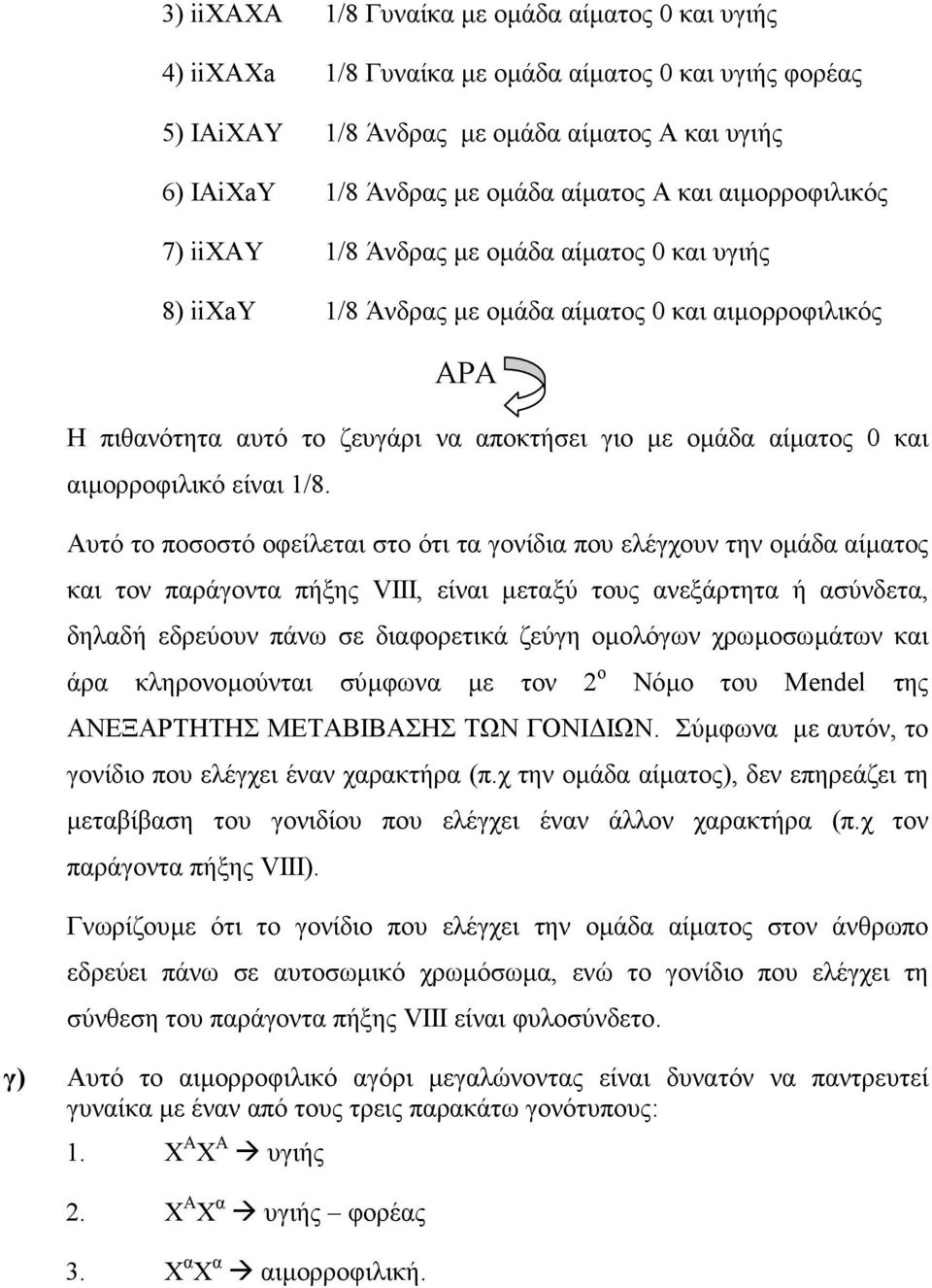 αιµορροφιλικό είναι 1/8.