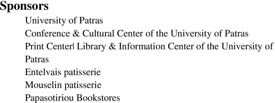 & Information Center of the University of Patras