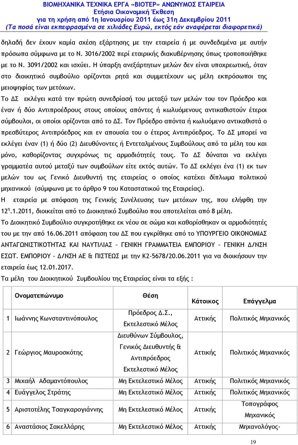 Το Σ εκλέγει κατά την πρώτη συνεδρίασή του µεταξύ των µελών του τον Πρόεδρο και έναν ή δύο Αντιπροέδρους στους οποίους απόντες ή κωλυόµενους αντικαθιστούν έτεροι σύµβουλοι, οι οποίοι ορίζονται από το