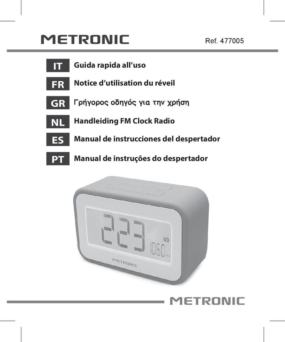 ôçí ñþóç Handleiding FM Clock Radio Manual de