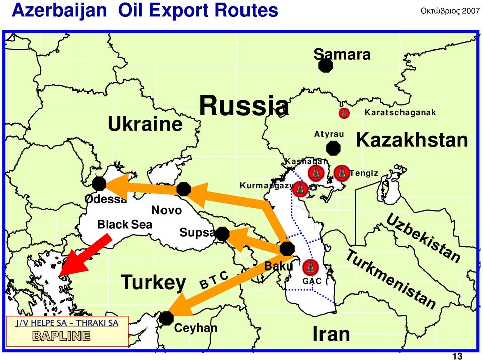 Atyrau Kashagan Kurmangazy Karatschaganak