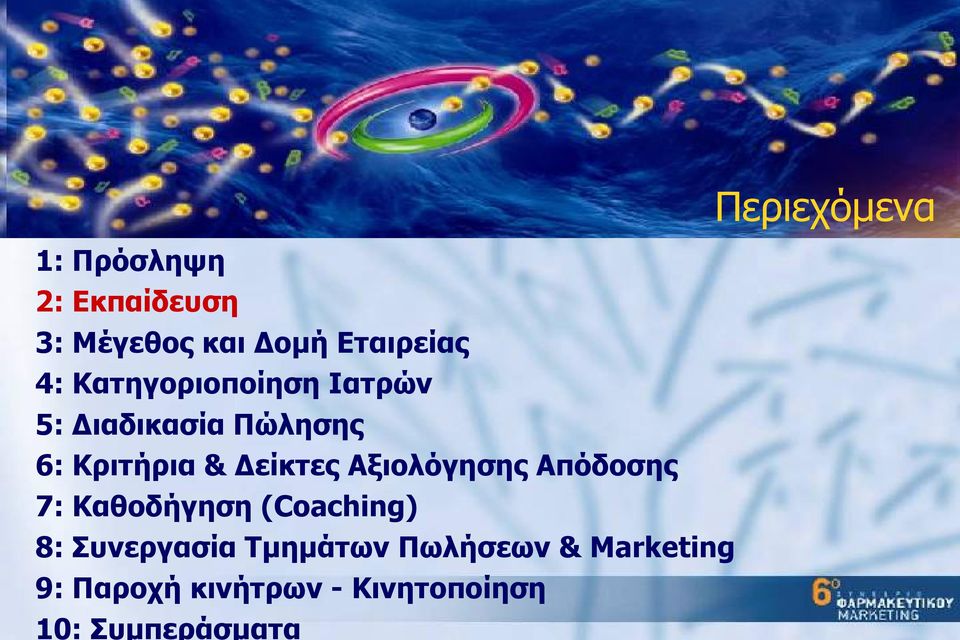 Αξιολόγησης Απόδοσης 7: Καθοδήγηση (Coaching) 8: Συνεργασία Τμημάτων