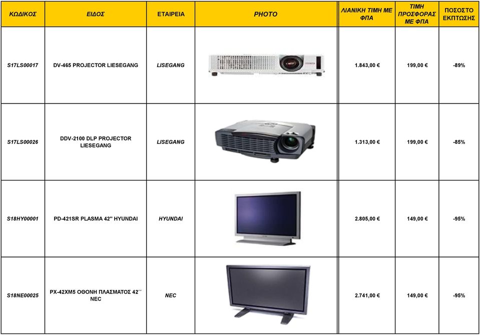 1.313,00 199,00-85% S18HY00001 PD-421SR PLASMA 42'' HYUNDAI HYUNDAI 2.