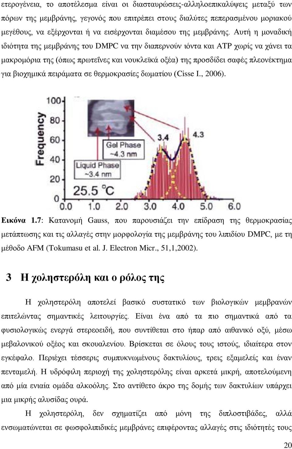 Αυτή η μοναδική ιδιότητα της μεμβράνης του DMPC να την διαπερνούν ιόντα και ATP χωρίς να χάνει τα μακρομόρια της (όπως πρωτεΐνες και νουκλεϊκά οξέα) της προσδίδει σαφές πλεονέκτημα για βιοχημικά