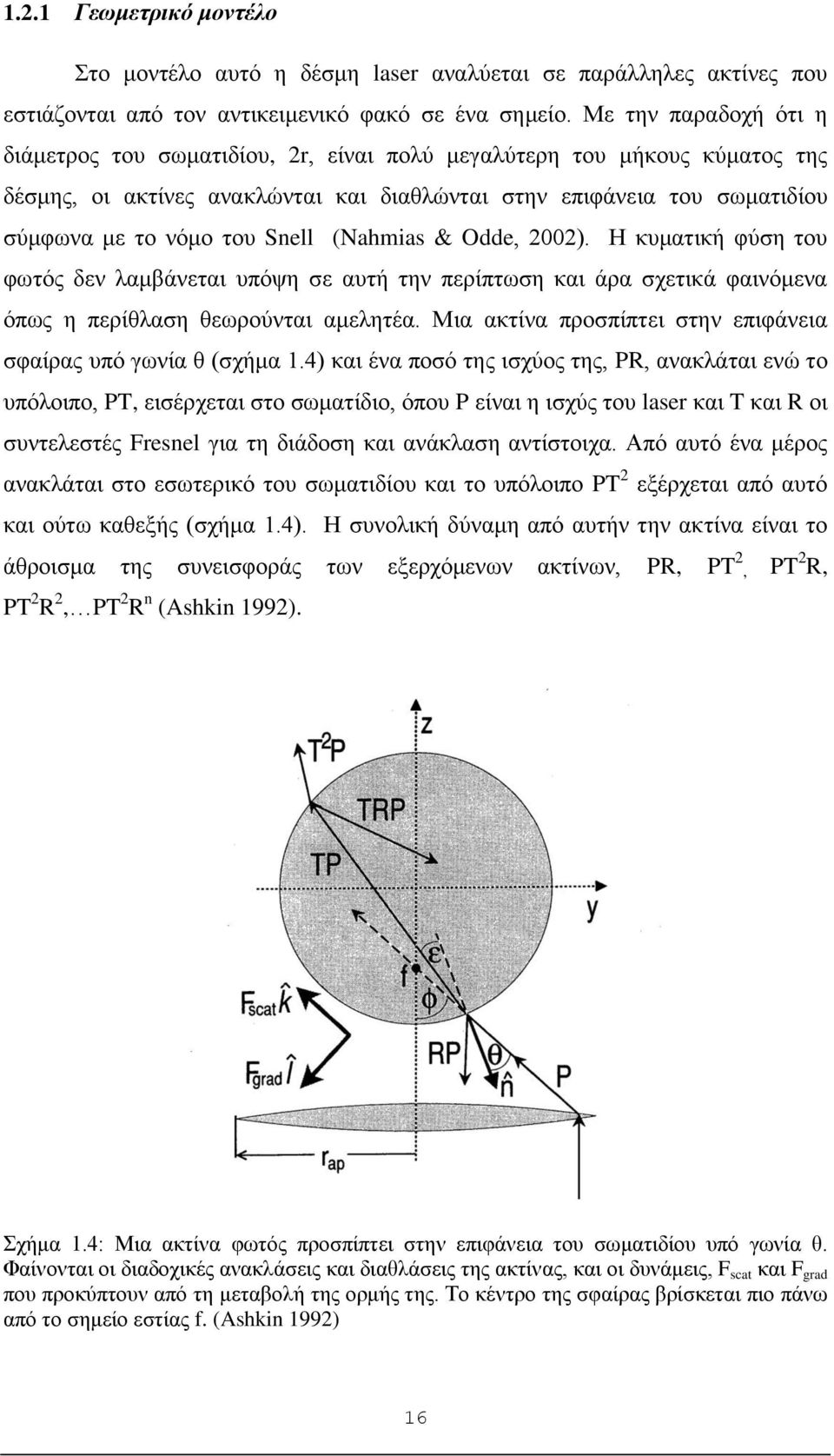 (Nahmias & Odde, 00). Η κυματική φύση του φωτός δεν λαμβάνεται υπόψη σε αυτή την περίπτωση και άρα σχετικά φαινόμενα όπως η περίθλαση θεωρούνται αμελητέα.