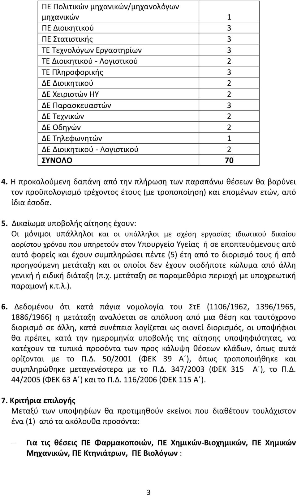 Η προκαλούμενη δαπάνη από την πλήρωση των παραπάνω θέσεων θα βαρύνει τον προϋπολογισμό τρέχοντος έτους (με τροποποίηση) και επομένων ετών, από ίδια έσοδα. 5.