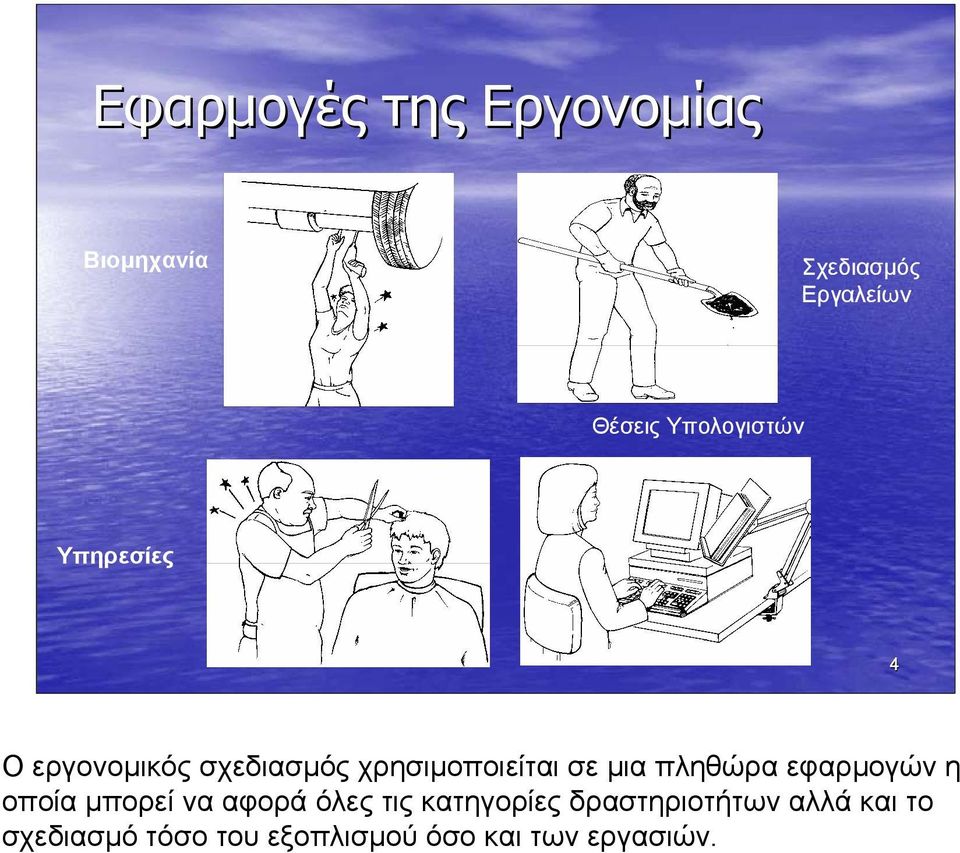 µια πληθώρα εφαρµογών η οποία µπορεί να αφορά όλες τις κατηγορίες