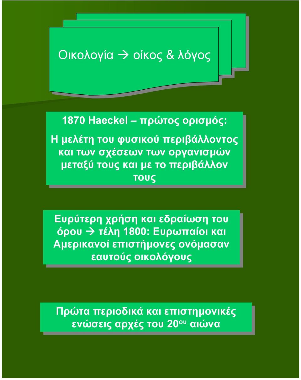 χρήση και καιεδραίωση του του όρου τέλη τέλη1800: Ευρωπαίοι και και Αμερικανοί επιστήμονες