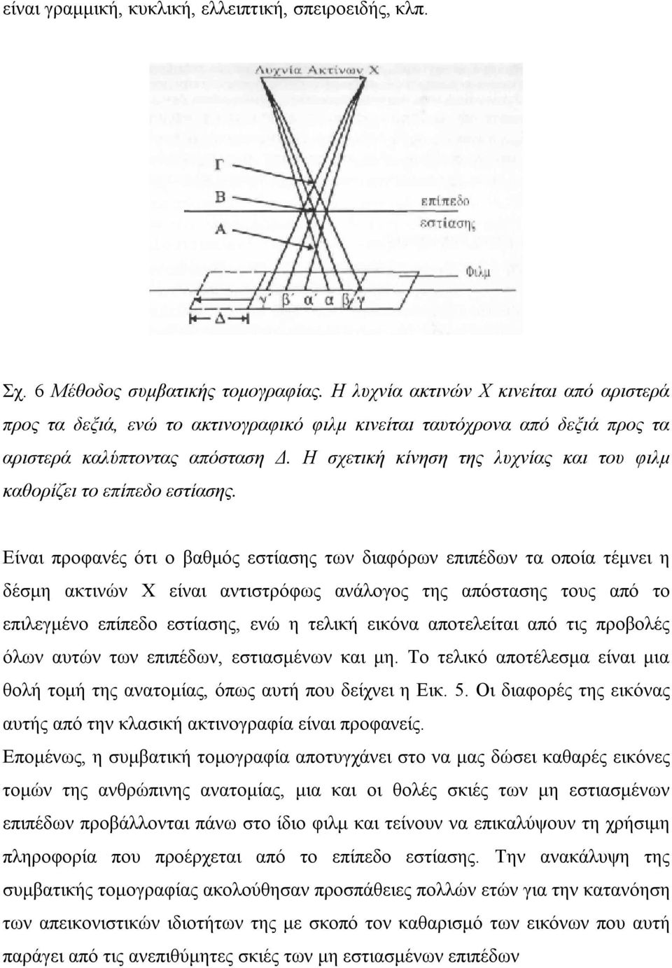 Η σχετική κίνηση της λυχνίας και του φιλμ καθορίζει το επίπεδο εστίασης.
