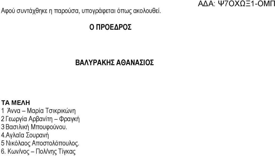 Τσικρικώνη 2 Γεωργία Αρβανίτη Φραγκή 3 Βασιλική Μπουφούνου.