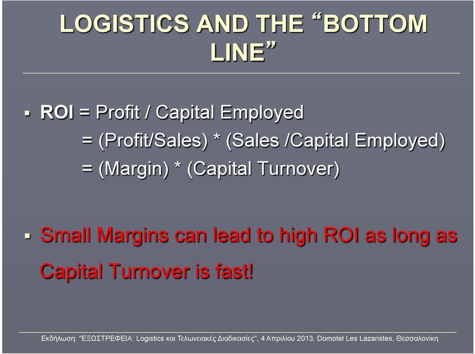 Employed) = (Margin) * (Capital Turnover) Small