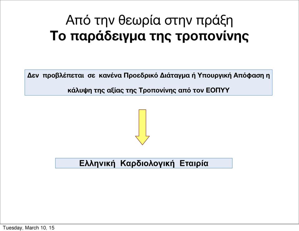 Διάταγμα ή Υπουργική Απόφαση η κάλυψη της αξίας