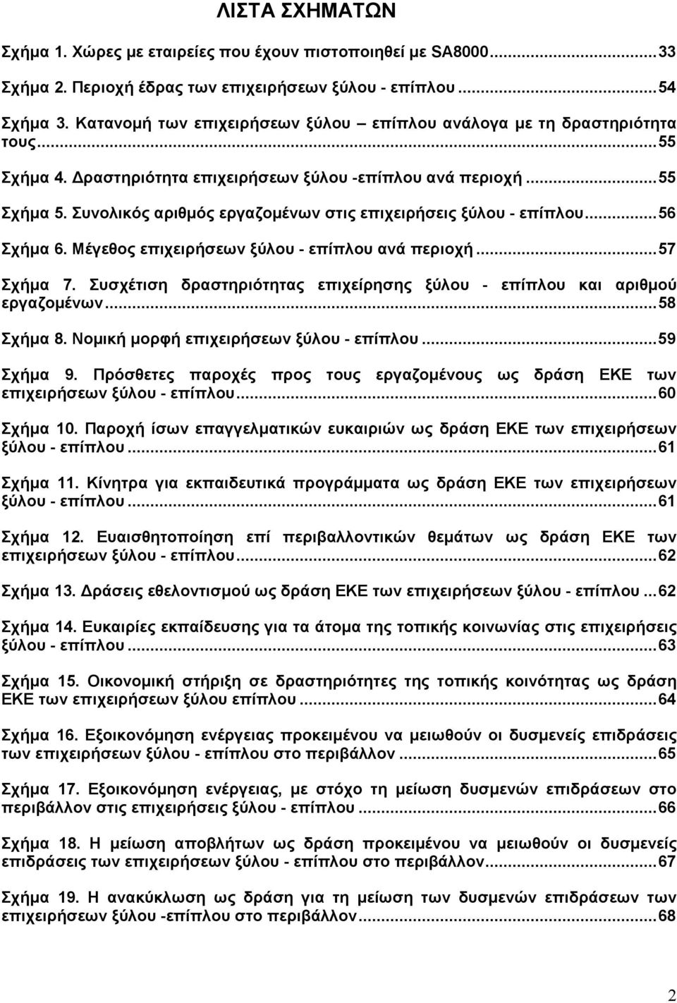 Συνολικός αριθµός εργαζοµένων στις επιχειρήσεις ξύλου - επίπλου...56 Σχήµα 6. Μέγεθος επιχειρήσεων ξύλου - επίπλου ανά περιοχή...57 Σχήµα 7.