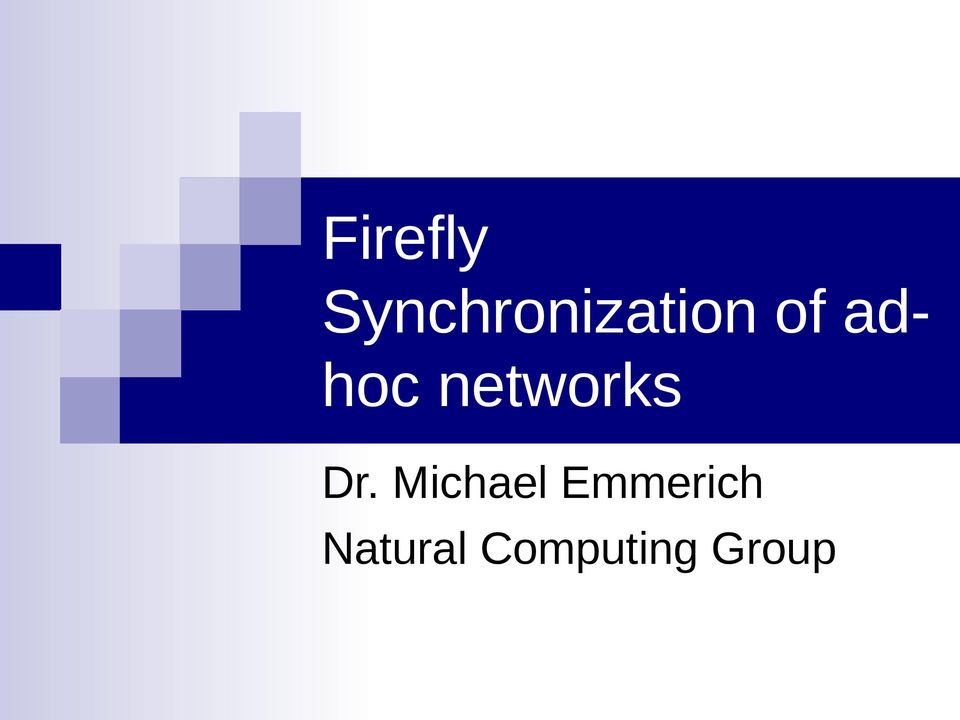 adhoc networks Dr.