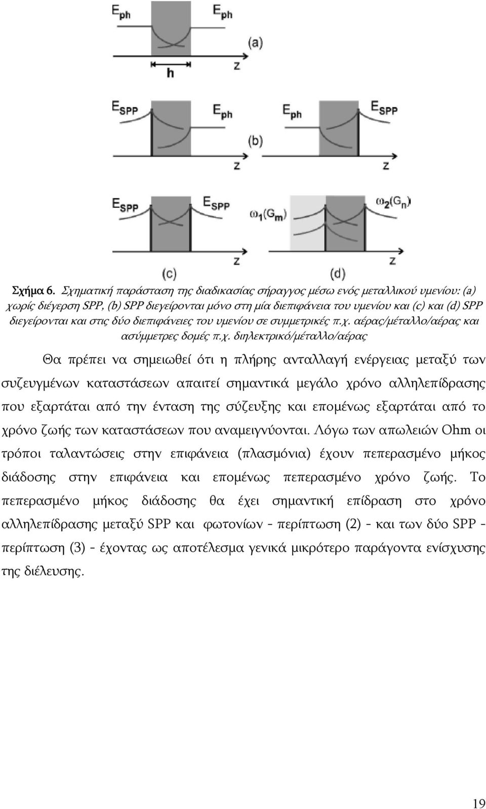 δύο διεπιφάνειες του υμενίου σε συμμετρικές π. χ.