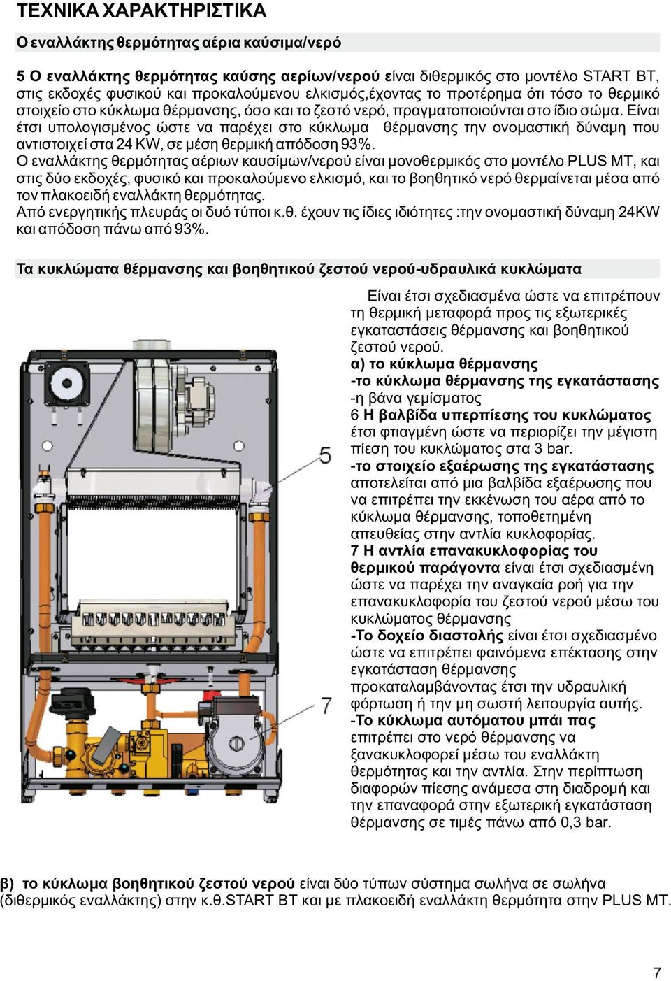 Είναι έτσι υπολογισμένος ώστε να παρέχει στο κύκλωμα θέρμανσης την ονομαστική δύναμη που αντιστοιχεί στα ΚW, σε μέση θερμική απόδοση 9%.