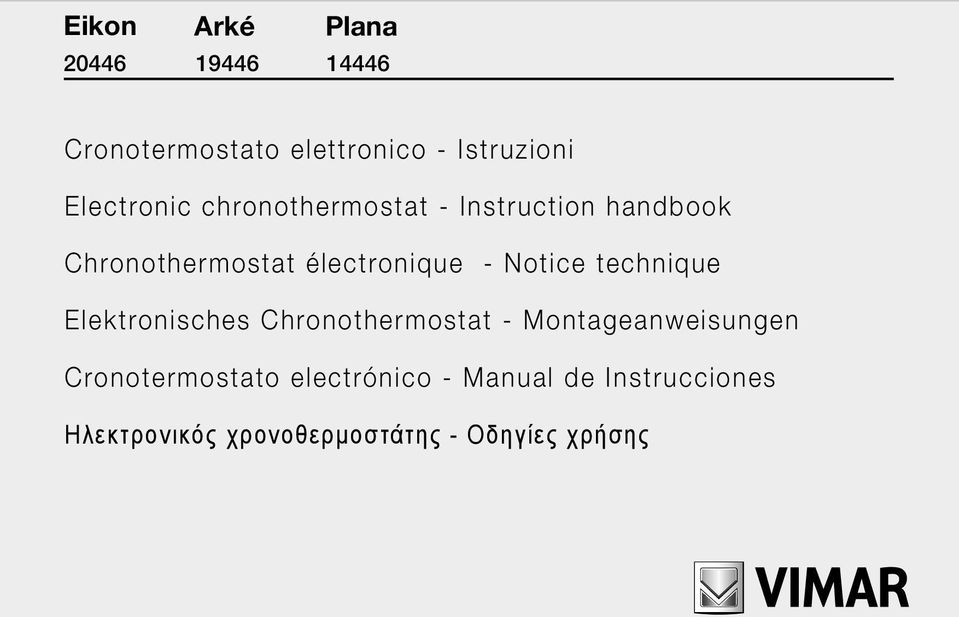 Notice technique Elektronisches Chronothermostat - Montageanweisungen