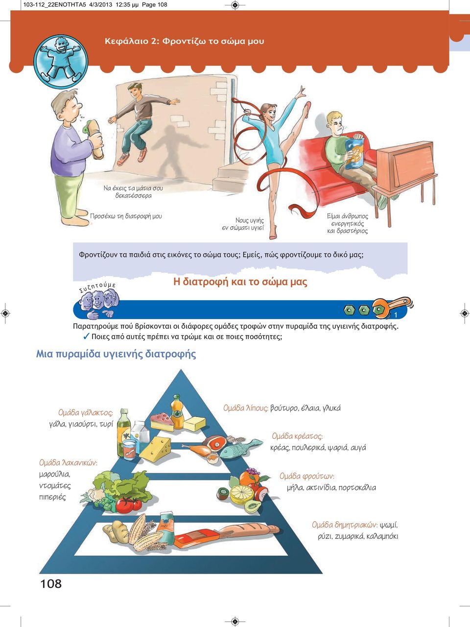 στην πυραμίδα της υγιεινής διατροφής.