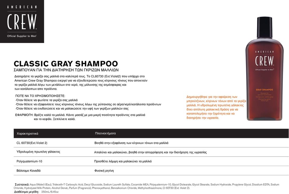 Propylene Glycol, Disodium EDTA, Sodium Chloride, Hydrolyzed Milk Protein, Alcohol Denat.