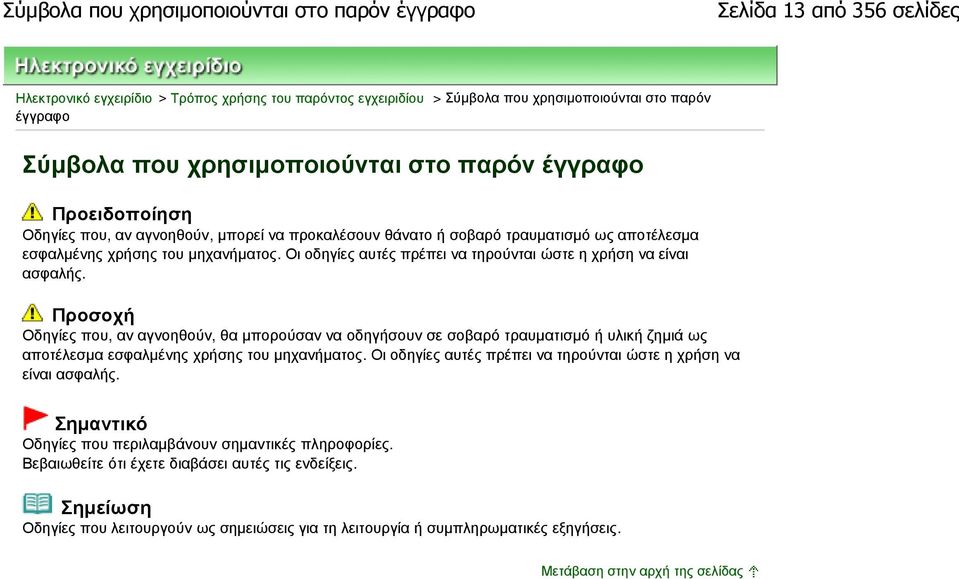 Οι οδηγίες αυτές πρέπει να τηρούνται ώστε η χρήση να είναι ασφαλής.