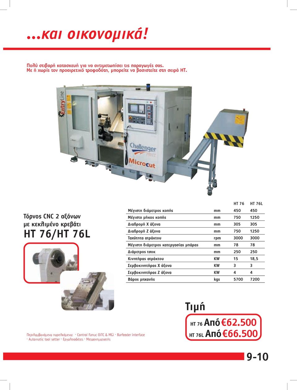 750 1250 Ταχύτητα ατράκτου rpm 3000 3000 Μέγιστη διάµετρος κατεργασίας µπάρας mm 78 78 Διάµετρος τσοκ mm 250 250 Κινητήρας ατράκτου KW 15 18,5 Σερβοκινητήρας Χ άξονα KW 3 3
