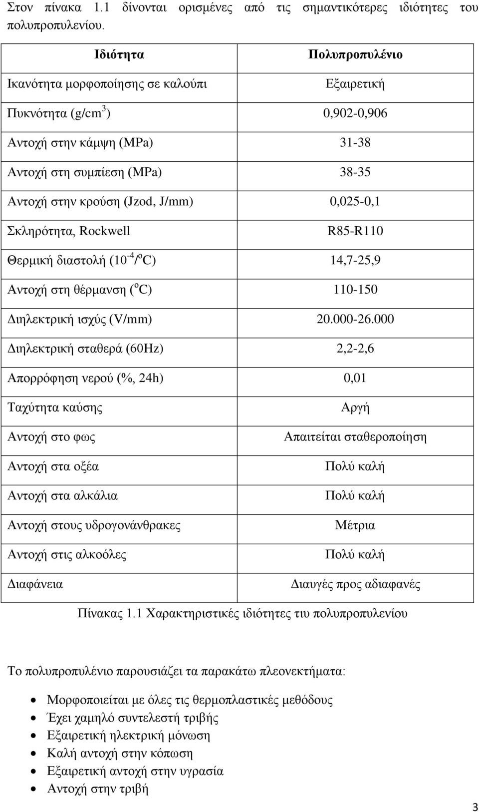 0,025-0,1 Σκληρότητα, Rockwell R85-R110 Θερμική διαστολή (10-4 / ο C) 14,7-25,9 Αντοχή στη θέρμανση ( ο C) 110-150 Διηλεκτρική ισχύς (V/mm) 20.000-26.