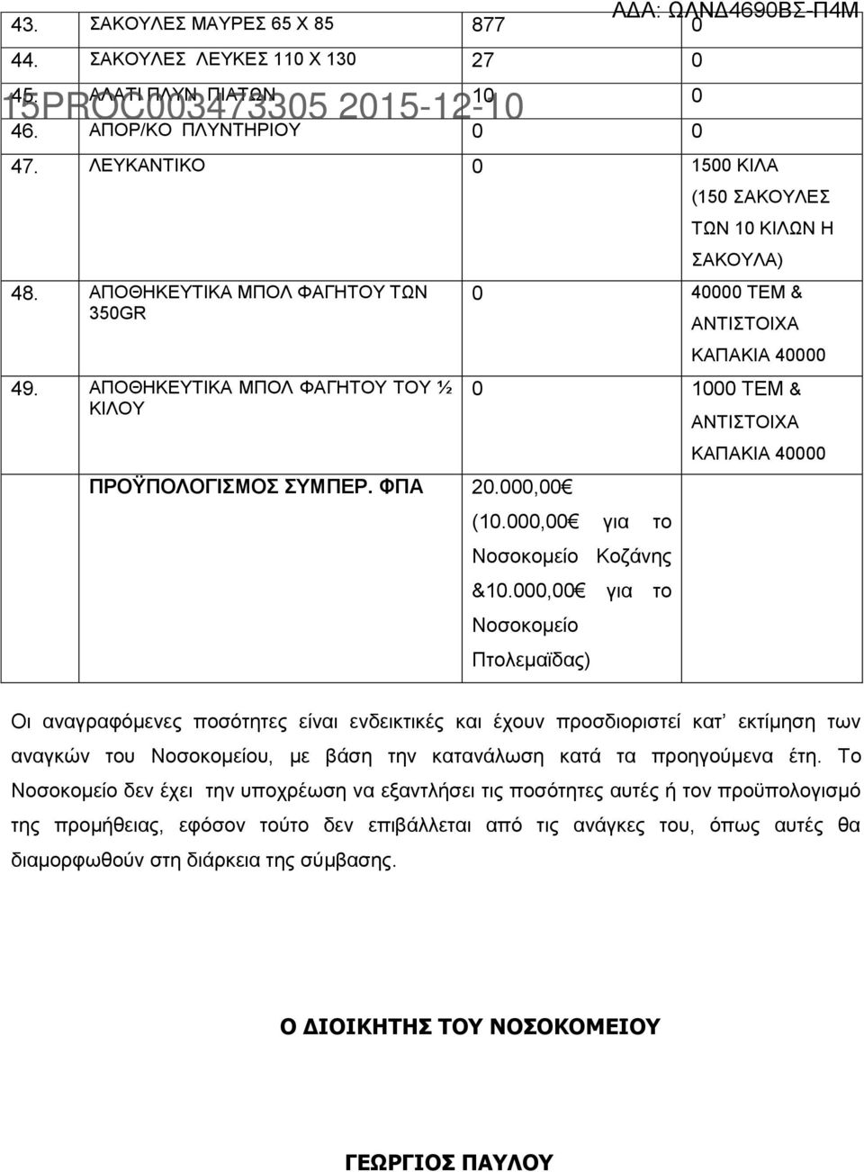 000,00 για το Νοσοκομείο Κοζάνης &10.