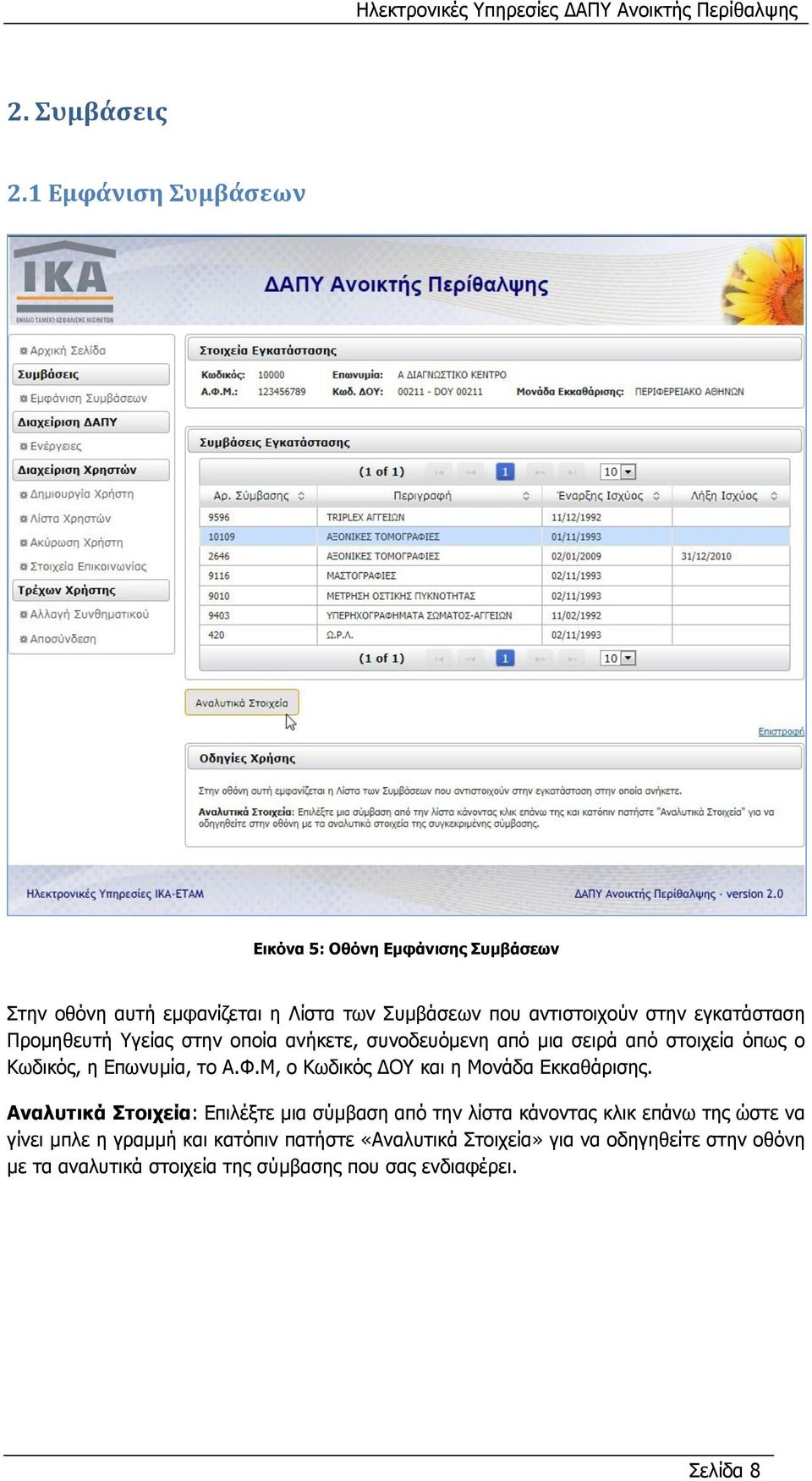 εγθαηάζηαζε Πξνκεζεπηή Τγείαο ζηελ νπνία αλήθεηε, ζπλνδεπφκελε απφ κηα ζεηξά απφ ζηνηρεία φπσο ν Κσδηθφο, ε Επσλπκία, ην Α.Φ.