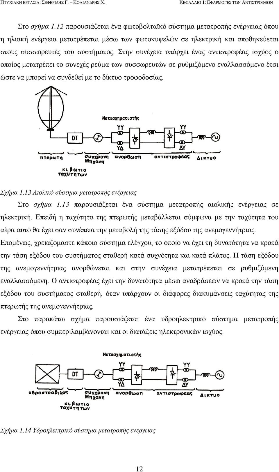 Στην συνέχεια υπάρχει ένας αντιστροφέας ισχύος ο οποίος μετατρέπει το συνεχές ρεύμα των συσσωρευτών σε ρυθμιζόμενο εναλλασσόμενο έτσι ώστε να μπορεί να συνδεθεί με το δίκτυο τροφοδοσίας. Σχήμα 1.