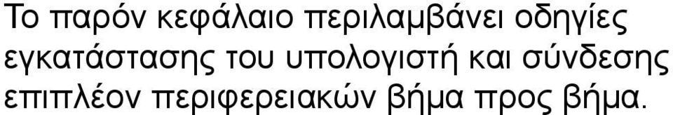 εγκατάστασης του υπολογιστή