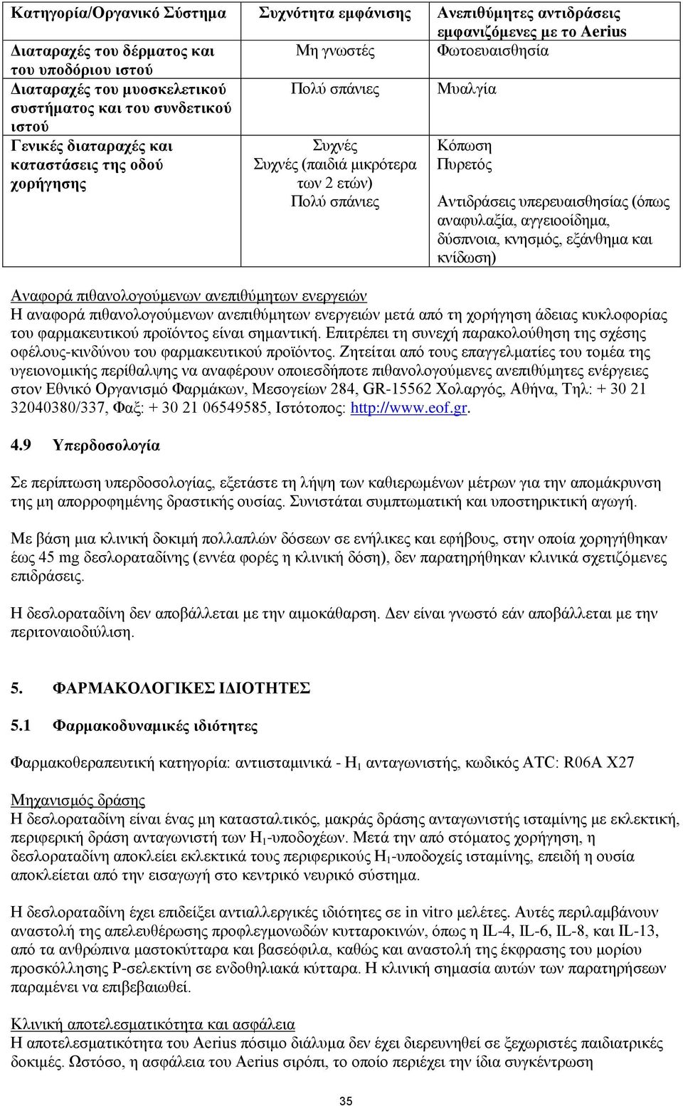 Αντιδράσεις υπερευαισθησίας (όπως αναφυλαξία, αγγειοοίδημα, δύσπνοια, κνησμός, εξάνθημα και κνίδωση) Αναφορά πιθανολογούμενων ανεπιθύμητων ενεργειών Η αναφορά πιθανολογούμενων ανεπιθύμητων ενεργειών