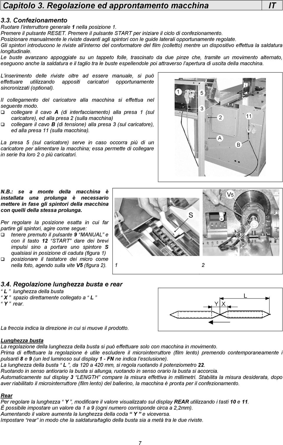 Gli spintori introducono le riviste all interno del conformatore del film (colletto) mentre un dispositivo effettua la saldatura longitudinale.