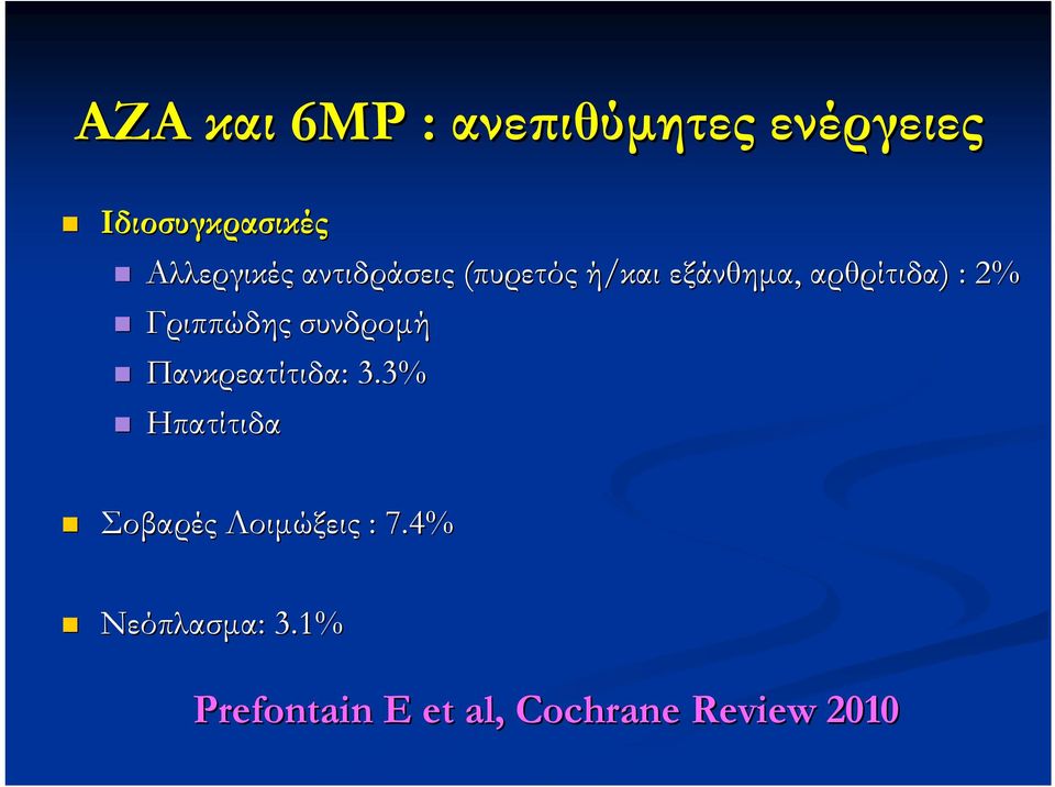 2% Γριππώδης συνδρομή Πανκρεατίτιδα: : 3.