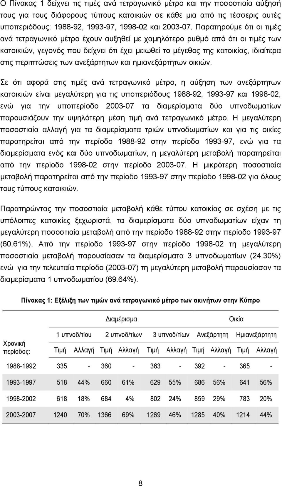 περιπτώσεις των ανεξάρτητων και ημιανεξάρτητων οικιών.